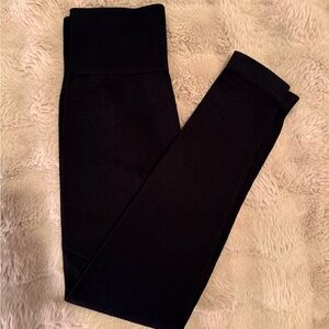 Black high waisted ribbed leggings (never worn)